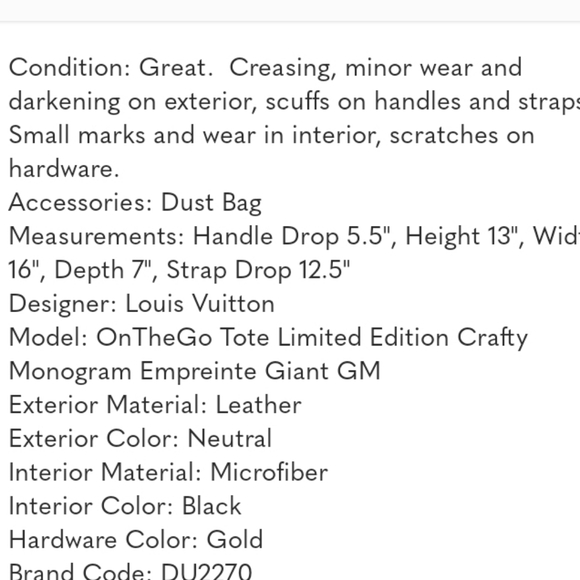 Authentic Louis Vuitton Giant OTG EMPREINTE LEATHER - Picture 10 of 10